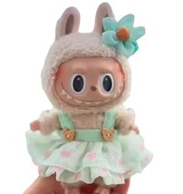 17cm doll Labubu Clothes Outfits accessories - Green Flower Hair Clip an... - $13.99