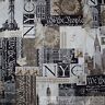 Cotton I Love New York Graffiti Brick Wall Brown Fabric Print by Yard D771.15 Item image 6