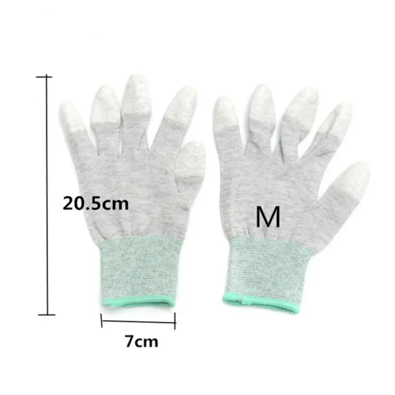 Static gloves non slip wear resistant labor protection finger gloves electronic working thumb200