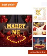 Romantic Proposal Night Kit: Lights, Roses, &amp; Balloons for Unforgettable... - $67.27