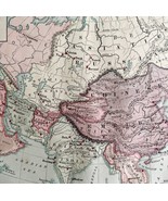 1879 Political Map Of Asia Victorian Atlas Harpers Geography 1st Edition... - $109.70 CAD