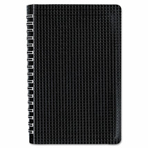 Blueline Poly Cover Notebook 6 x 9 3/8 Ruled Twin Wire Binding Black Cov... - $20.99