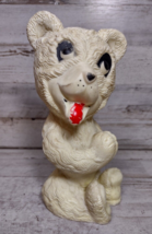 Vintage Latex Products Inc Bear Rubber Squeak Squeaker Toy MCM Tongue Out 1953 - £24.63 GBP