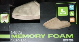 Memory Foam Slippers Warm wool lining for Men&#39;s Size Large 9/10 Color Beige - $23.36