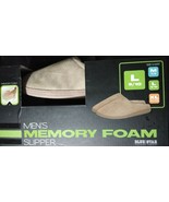 Memory Foam Slippers Warm wool lining for Men&#39;s Size Large 9/10 Color Beige - £18.71 GBP