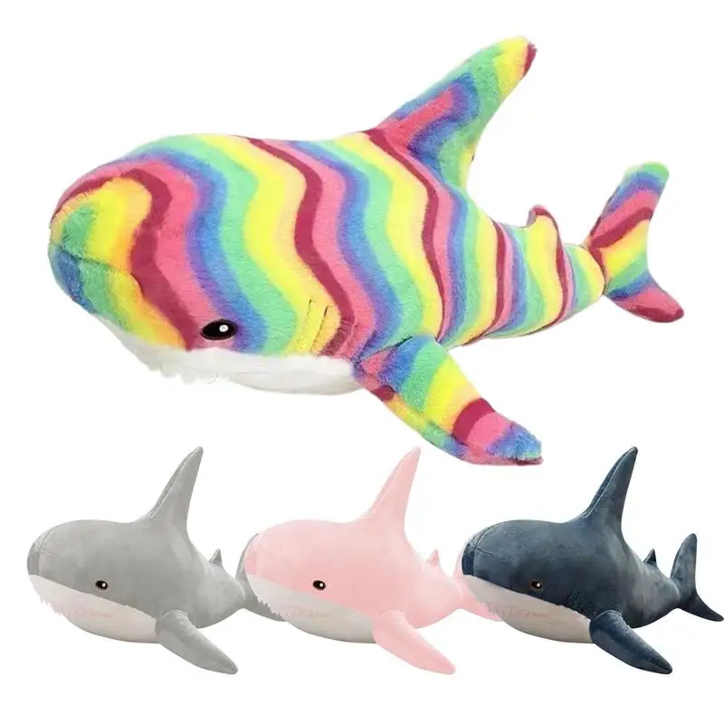 45/30cm Cuddly Shark Plush Toy Soft Stuffed Animal doll Reading Pillow Cushion - £8.51 GBP+