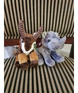 Charlie Bears Cuddle Cub Lot Of 2 Rhino And Ibex Nwt New - $29.65