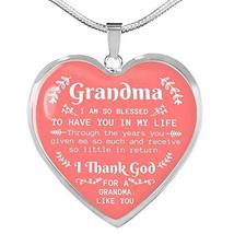 Express Your Love Gifts Grandma I Am So Blessed Necklace Stainless Steel or 18k  - £35.68 GBP