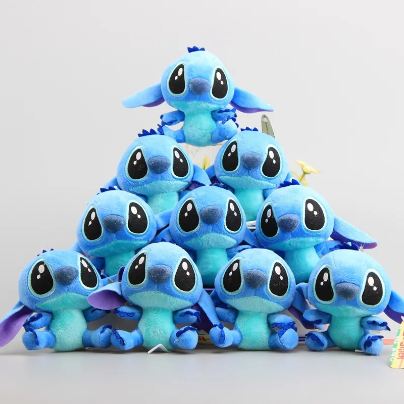 10Pcs/Lot Cute Cartoon Lilo and Stitches Small Pendant Plush Toy,4&quot; 10CM Kawaii - £33.61 GBP