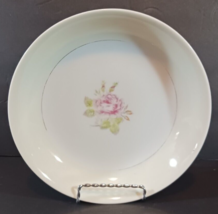 Vintage FUJI CHINA ROSETTE 7 1/2&quot; COUPE SOUP BOWL Gold Trim Japan - $8.54