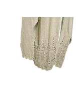 Vintage Ireland Made Aran Crafts Womens Open Cardigan Sweater Beige Knit... - £37.42 GBP
