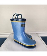 Freemori Kids Blue Rubber Boots Pull On Size 8 - $14.85