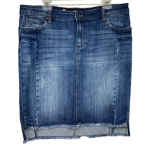 Kut from the Kloth Connie Skirt Distressed Blue Denim 5 Pocket Stretch W... - £14.85 GBP