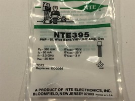 (9) NTE395 Silicon PNP Transistor Wide Band Linear Amplifier 395 - Lot of 9 - £39.30 GBP