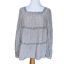 Old Navy Womens Small Floral Print Square Neck Peasant Top Boho Blouse S... - $8.22