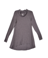 Cuddl Duds Grey Cowl Neck Long Sleeve Dress Tunic Top Size Medium - $47.05 CAD