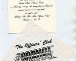 1968 Bolling AFB Wedding Reception Invitation Officers Club Napkin Washi... - $21.78