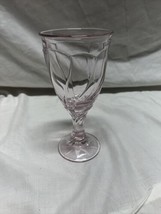 Noritake Pink Sweet Swirl Goblet 13 Oz Water Glasses 7.5&quot; water ice tea ... - £13.39 GBP