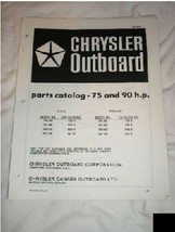 Chrysler Outboard Parts Catalog 75 &amp; 90 HP - £11.11 GBP