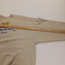 SunSip Men's Tan/Beige Long Sleeve Pullover Sweatshirt Chest 51" image 8