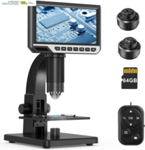  HDMI Microscope Magnifier with Screen,For Adults,11 LED Lights, PC Comp... - $111.65
