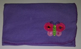 Stephen Joseph Purple Butterfly Baby Blanket Lovey Pink Girl Security Soft AS IS - £14.76 GBP