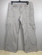 VTG Harley Davidson Cargo Pants Women&#39;s Size 16 Long Boot Cut Flare Y2K Biker - £17.82 GBP