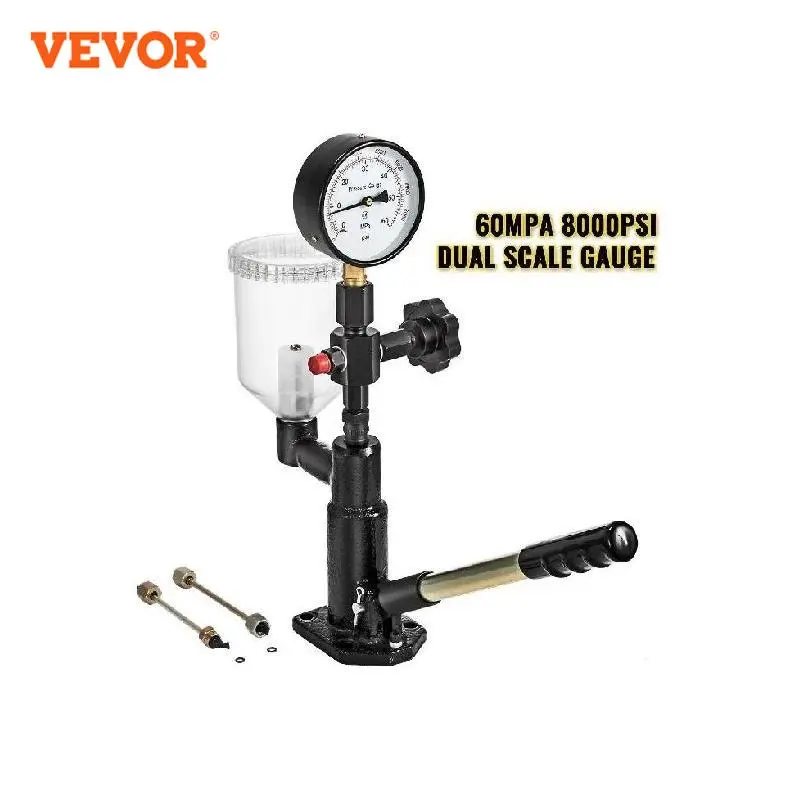 VEVOR  Fuel Injector Nozzles Tester with Dual Scale Gauge Common Rail Pressure T - £165.12 GBP