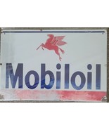 Mobiloil ~ Vacuum Oil Co. ~ Distressed Appearance Metal/Tin Sign ~ 8&quot; x ... - $22.44