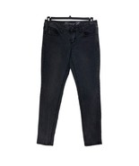 Seven7 SZ 8 Skinny Jeans Mid-Rise Stretch Pockets Zip-Fly Dark Gray Wash Womens - £14.85 GBP