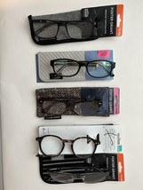 LOT OF 5 FOSTER GRANT  READING GLASSES +2.50 NEW WITH CASE - $25.03
