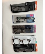 LOT OF 5 FOSTER GRANT  READING GLASSES +2.50 NEW WITH CASE - $34.23 CAD