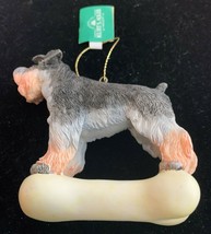 New Kurt Adler hand-painted resin miniature Schnauzer Christmas ornament - £19.80 GBP