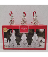 Lenox Set of Three Silver-plated Santa Christmas Ornaments Cheer Hoho Jolly - $21.24 CAD