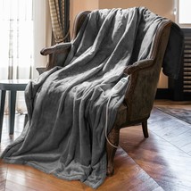 Heated Throw Blanket With 1-9 hrs Timer Auto-Off &amp; 8 Heating Levels (50&quot;×60&quot;) - £19.41 GBP