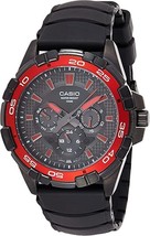 Casio MTD1069B-1A2 Black and Red Men&#39;s Analog Sport Wrist Watch - £97.38 GBP