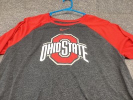 Ohio State Buckeyes Shirt Mens Medium Nike  3/4 Sleeve T Shirt Swoosh Ba... - $13.37