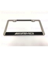 1x ///AMG Carbon Fiber Box Style Stainless Steel Chromed License Plate F... - $13.85