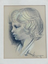 Charles Allenbrook F.I.A.L 1965 Pastel Drawing Head Of A Child With Provenance - £14.17 GBP