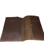 Parker Clay Brown Leather Passport Wallet  Made In Ethiopia Marks Noted ... - $14.43