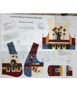 Cut &amp; Sew Kids Vest Country Bears Leslie Beck VIP Fabric Panel Cranston DIY - £9.81 GBP
