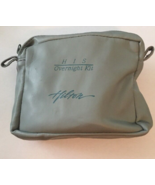 Vintage Hilton HIS Overnight Kit Bag Grey Leather Zippered Bag - $12.00