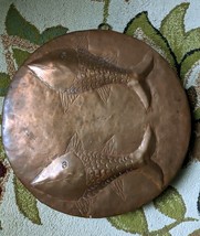 Old Zinc Lined Copper Fish Terrine Mold, approx 17&quot; in Diameter - $245.00