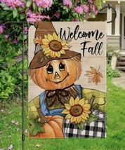 Welcome Fall - Scarecrow  Double sided Vibrant Garden Flag ~ 12&quot; x 18&quot; ~... - $12.17