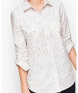 Talbots Classic Cotton Shirt Twinkle Hearts Size Medium NWT - $32.81 CAD