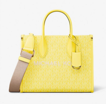 New Michael Kors Mirella Small Signature Logo Crossbody Bag Daisy Yellow... - $167.76 CAD