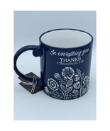 In Everything Give Thanks Floral Religious Spectrum Designz 21 Oz Cerami... - $11.88