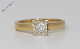 18k Yellow Gold Princess square diamond Ring (1.02 Ct M VS2 Clarity) - £2,082.13 GBP