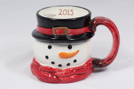 St Nicholas Square Yuletide Christmas Coffee Mug Cup Snowman Handpainted... - $24.74