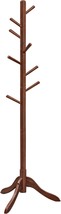 Vasagle Coat Rack Freestanding, Wooden Coat Rack Stand With 8 Hooks, Adjustable - £32.21 GBP